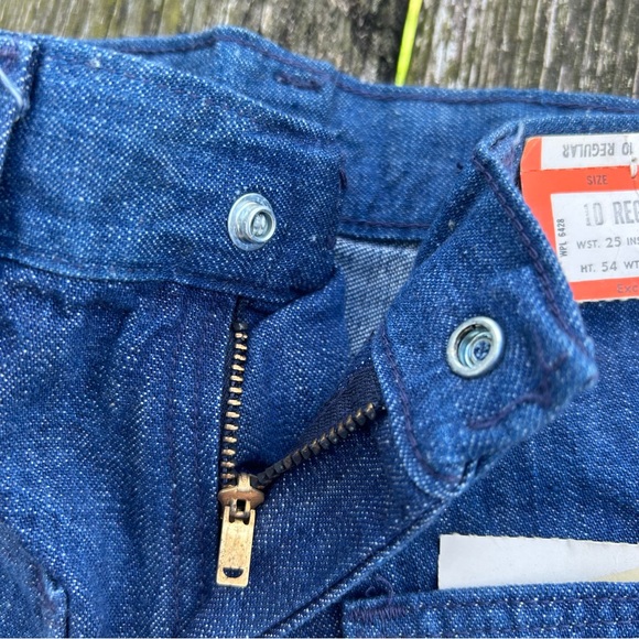 Vintage Maverick Big Bell NOS Kids Bell Bottom Patch Pocket Flare Jeans Size 10 - Picture 4 of 9